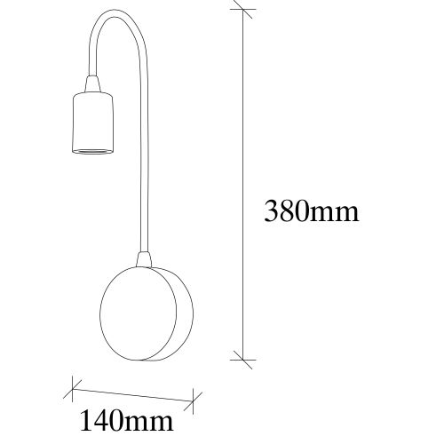 Baston - 3280 Crna Zidna Lampa slika 3