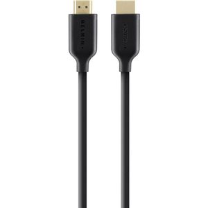 Belkin HDMI priključni kabel HDMI A utikač, HDMI A utikač 1.00 m crna F3Y021bt1M audio povratni kanal (arc), pozlaćeni kontakti, Ultra HD (4K) HDMI HDMI kabel