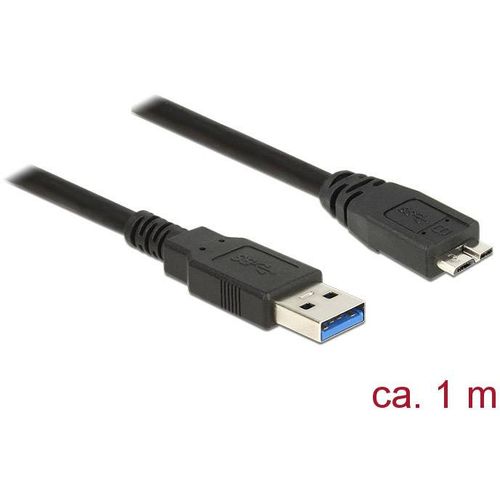 Delock USB kabel USB 3.2 gen. 1 (USB 3.0) USB-A utikač, USB-Micro-B 3.0 utikač 1.00 m crna pozlaćeni kontakti 85072 slika 2