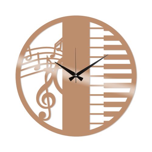 Wallity Ukrasni metalni zidni sat, Metal Wall Clock 29 - Copper slika 2