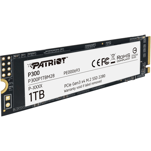 Patriot SSD 1TB M.2;P300 M.2 PCIe Gen 3 x4;up to R/W : 1700/1100MB/s slika 1
