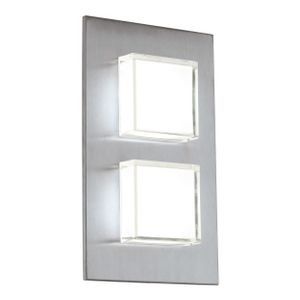 Eglo Pias vanjska zidna/2, led, 2x2,5w, inox/bijela