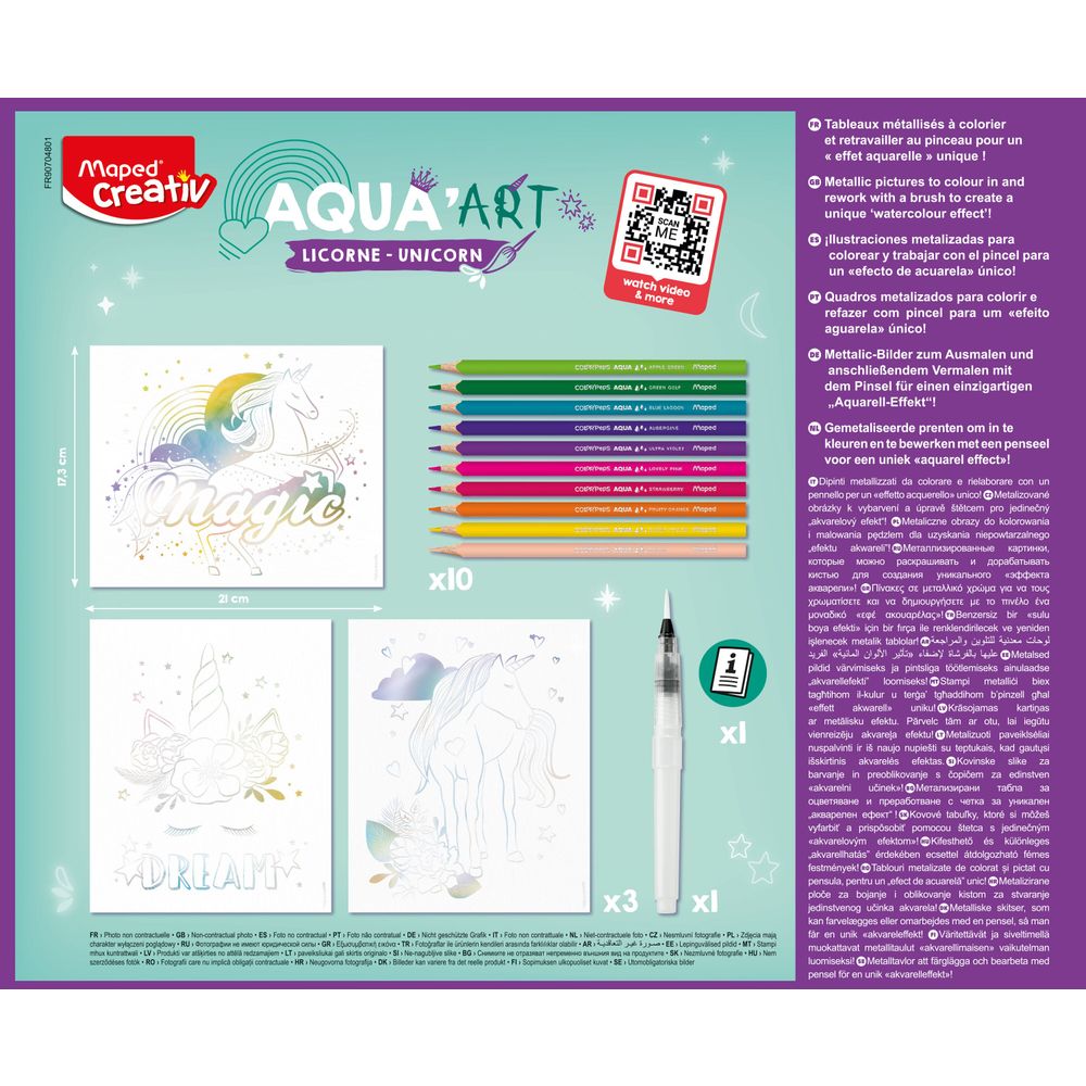 Maped Creativ Kreativni set Aquarell za bojenje UNICORNS  slika 4