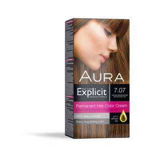 AURA Explicit farba za kosu 7.07 Prirodno smeđe plava