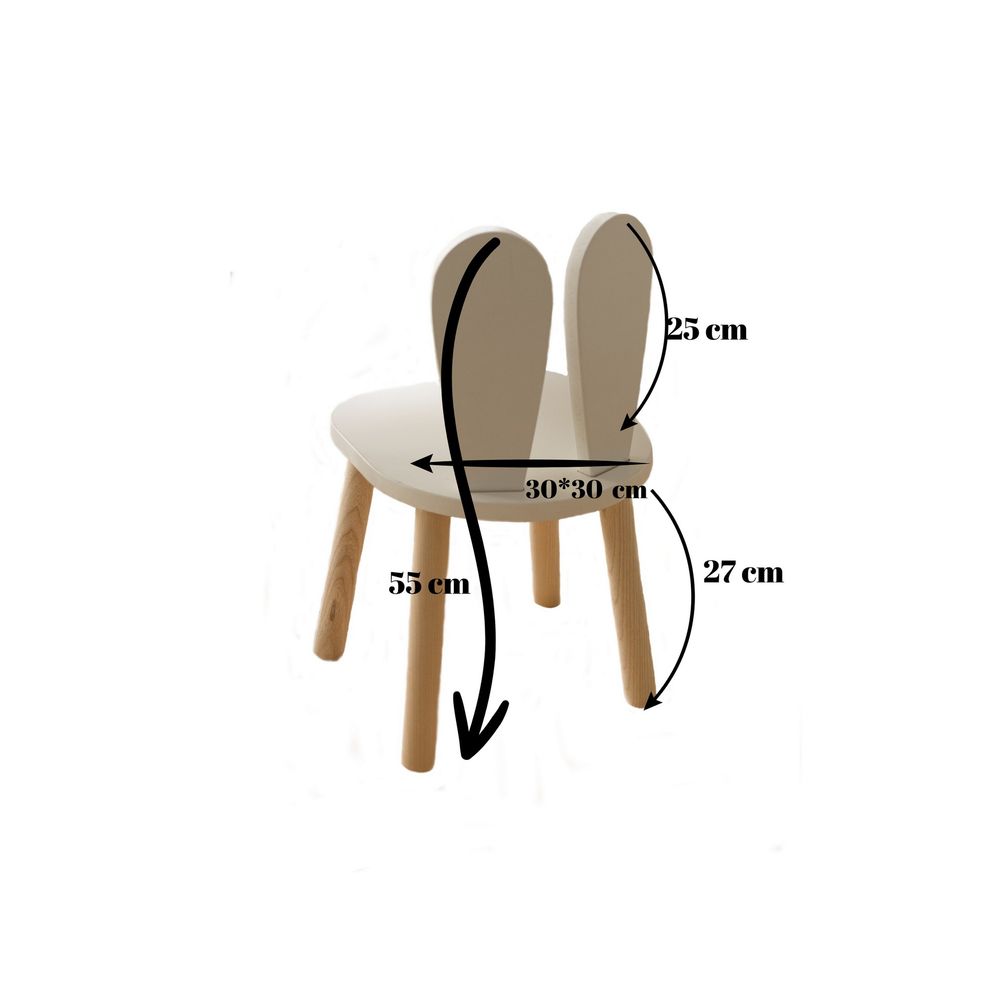 Bunny Chair - Bijela dječija stolica slika 4