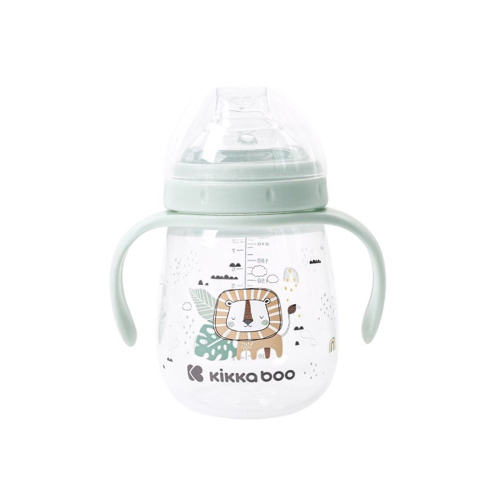 Kikka Boo Flašica/Čaša sa silikonskim grlom Savanna 240ml 6m+ Mint slika 1