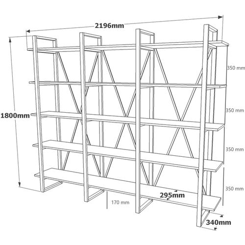 ML4 - A Atlantic Pine Bookshelf slika 6