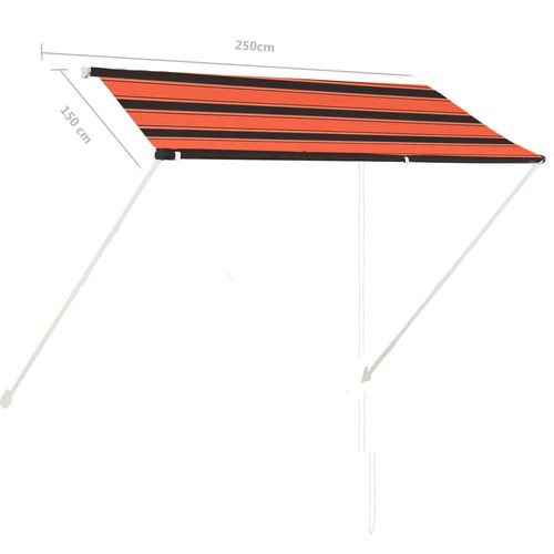 Tenda na uvlačenje 250 x 150 cm narančasto-smeđa slika 6