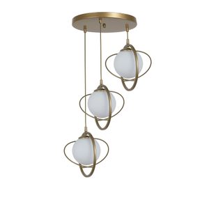 Nepal 3 Lü Tepsili Eskitme Beyaz Camlı Sarkıt Antique
White Chandelier