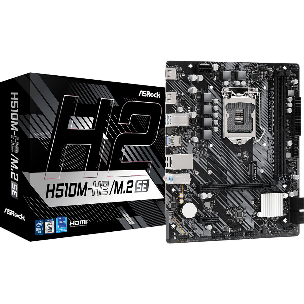 ASROCK MB H510M-H2/M.2 SEIntel H470, LGA1200, 2xDDR44xSATA, M.2, 2xHDMI, RAID, microATX slika 1