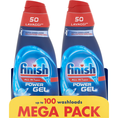 Finish All in One gel Mega pack XXL / 2x1000 za 100 pranja slika 1