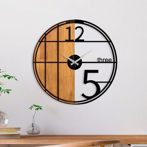 Wallity Ukrasni drveni zidni sat, Wooden Clock - 62 slika 1