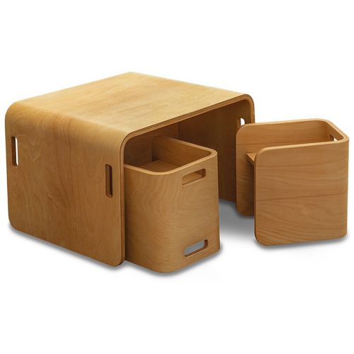 Flexy Table Set Natural Table & Chairs Set (3 Pieces) slika 3