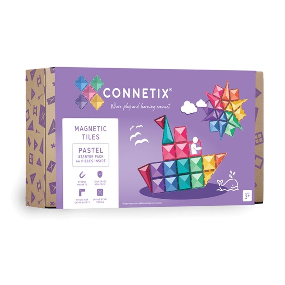 Connetix Magnetne pločice za slaganje Pastel Starter Pack, 64kom slika 1