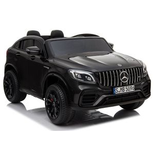 Licencirani Mercedes GLC 63S dvosjed crni lakirani LCD ekran - auto na akumulator