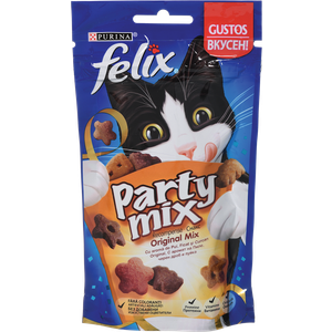 Felix Party Mix Original, poslastica s okusom piletine, jetrice i puretine, 60g
