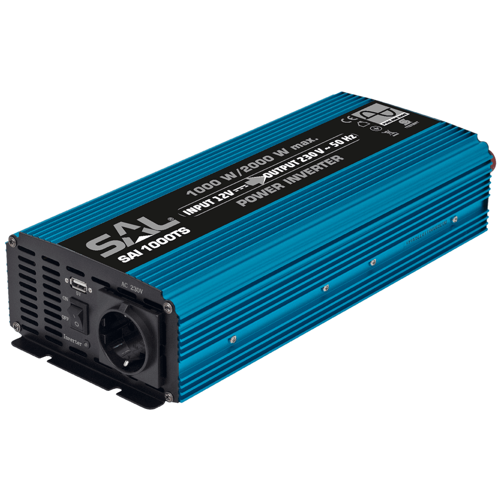 SAL Adapter 12V na 220V, snaga 1000/2000W, USB port - SAI 1000TS slika 1