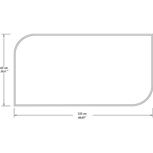 Akron - White White Decorative Chipboard Mirror slika 4