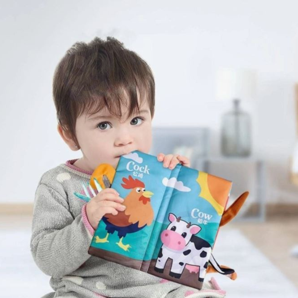 Woopie baby knjiga s tkaninom životinjskih repova slika 8