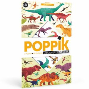 Poppik Edukativni poster s nalepnicama Otkrića: Dinosaurusa 5+