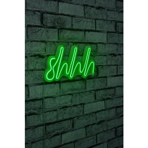 Wallity Ukrasna plastična LED rasvjeta, Shhh - Green slika 11