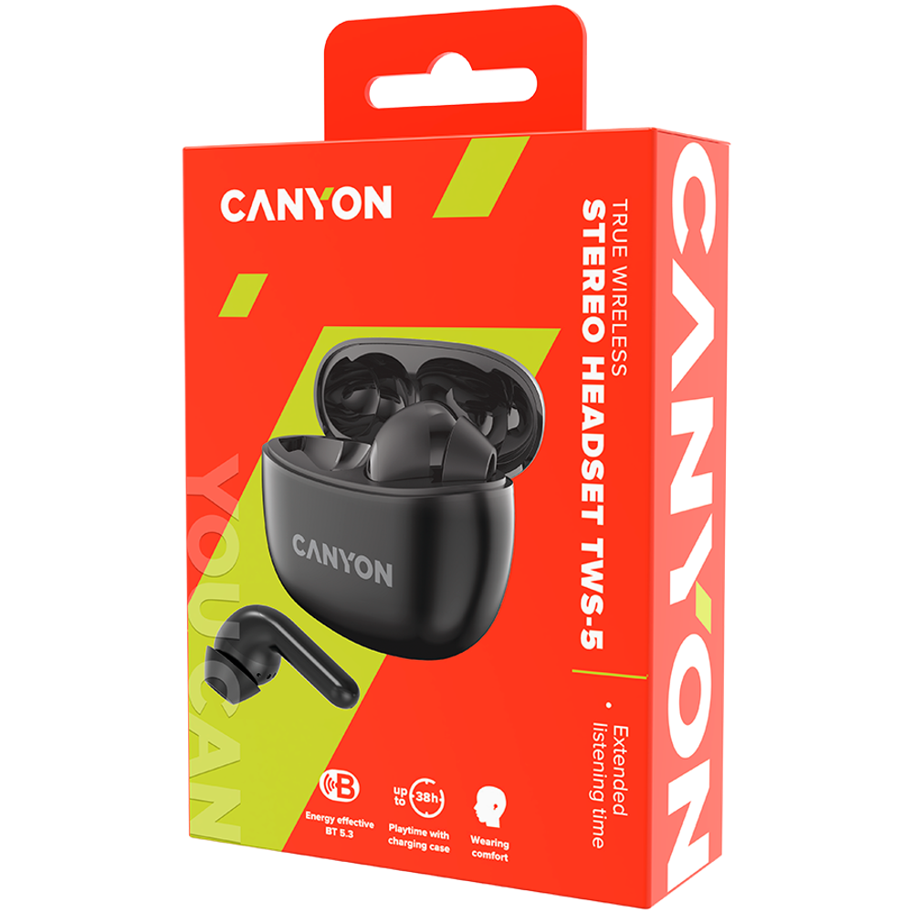 CANYON TWS-5 Bluetooth Slušalice, Crne slika 5