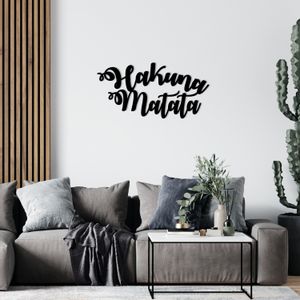 Wallity Hakuna Matata Black Decorative Metal Wall Accessory