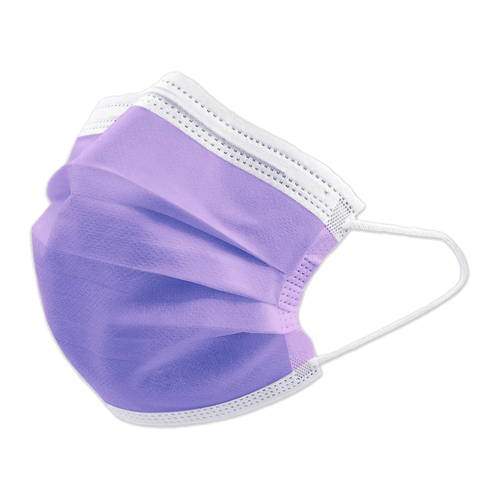 Zaštitne maske kirurške troslojne Tip IIR boja LAVANDA - SimpleMask - 50 kom slika 1