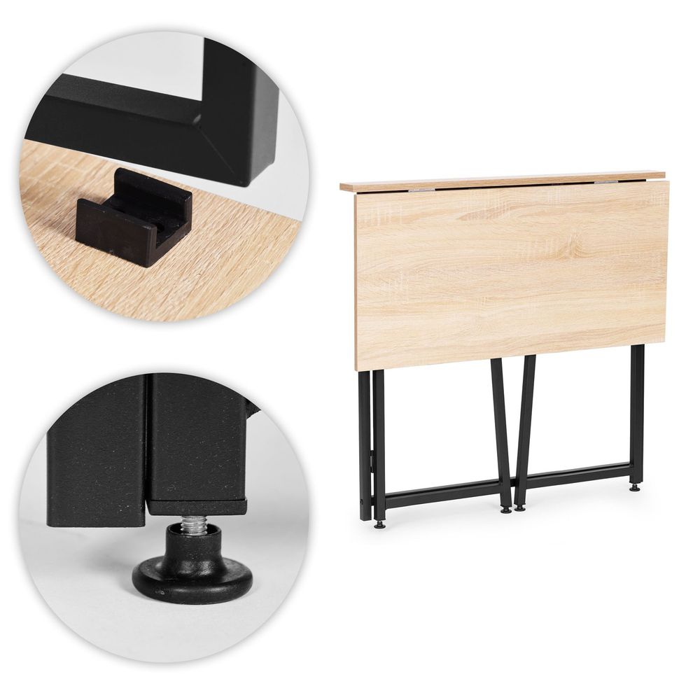 ModernHome sklopivi računalni stol 80 × 45 cm za laptop – loft stil slika 8