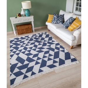 22992A  - White, Blue   White
Blue Carpet (120 x 180)