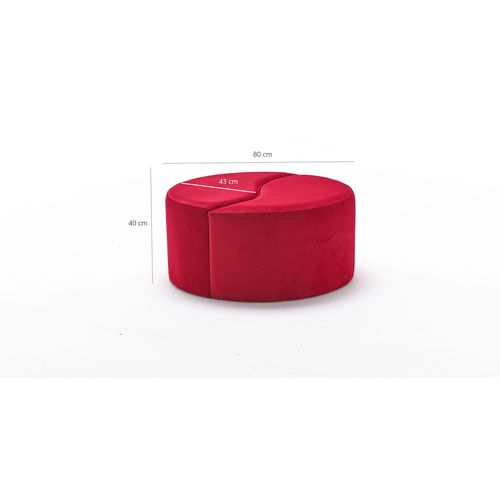 Atelier Del Sofa Tabure, Crvena, Alis Puf - Red slika 6