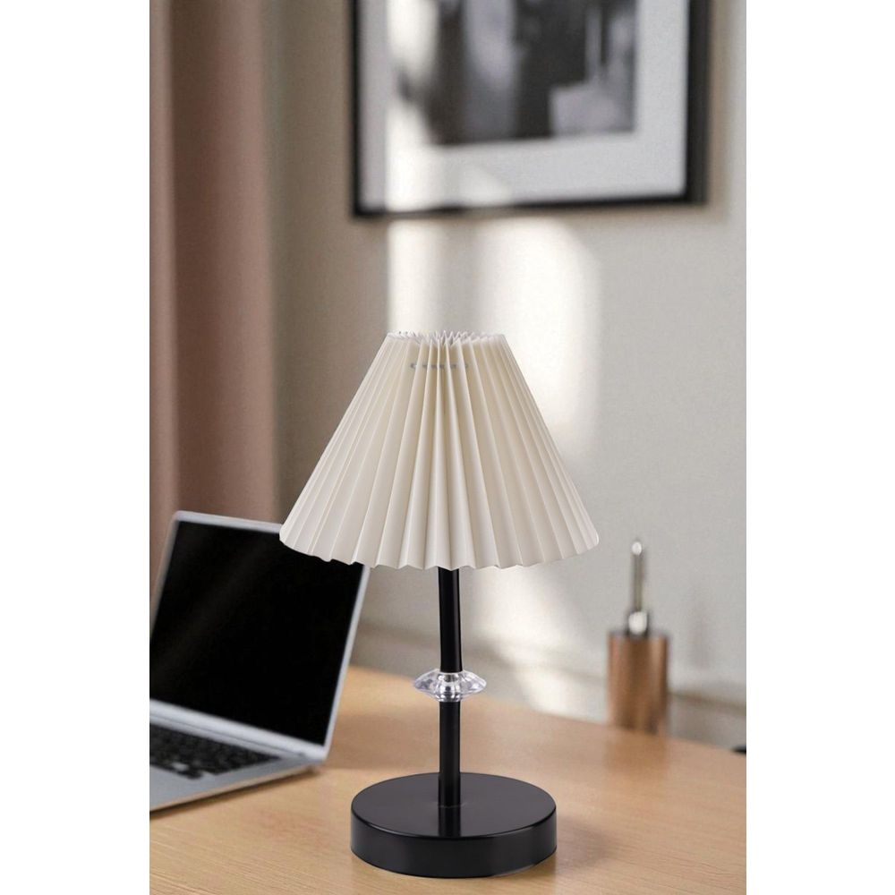 Opviq Stolna lampa 526, krem, crna slika 1