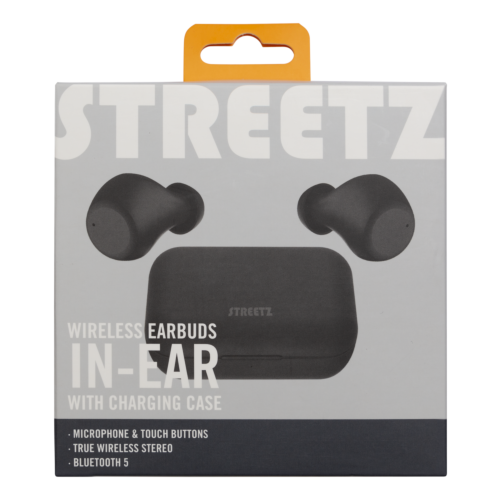 STREETZ Slušalice True Wireless TWS-110 in-ear, s kutijicom za punjenje, BT5 CRNE slika 4