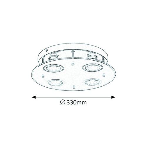 Rabalux Naomi plafonska lampa, sa LED GU 10 5W  slika 4