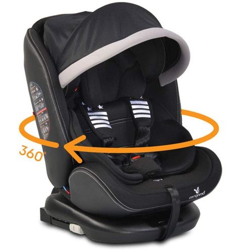 Cangaroo Rotirajuća Auto-sjedalica Pilot 0-36kg Isofix, Black slika 1