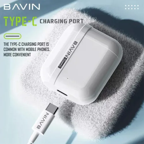 Bavin Wireless TWS slušalice + kabl type-C pink slika 4