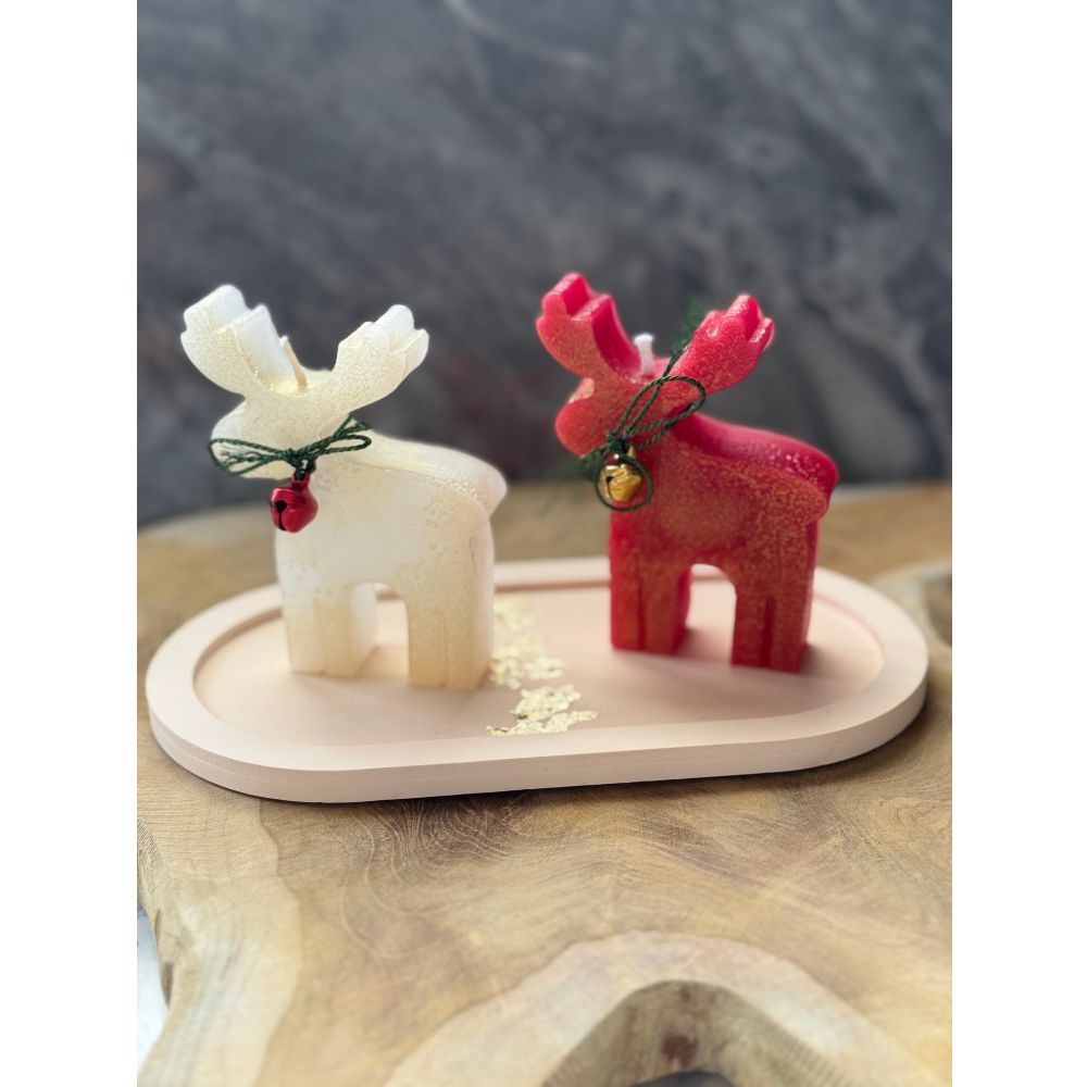 Candle set (3 pieces) Christmas Candle Set9, colours: red, white slika 1