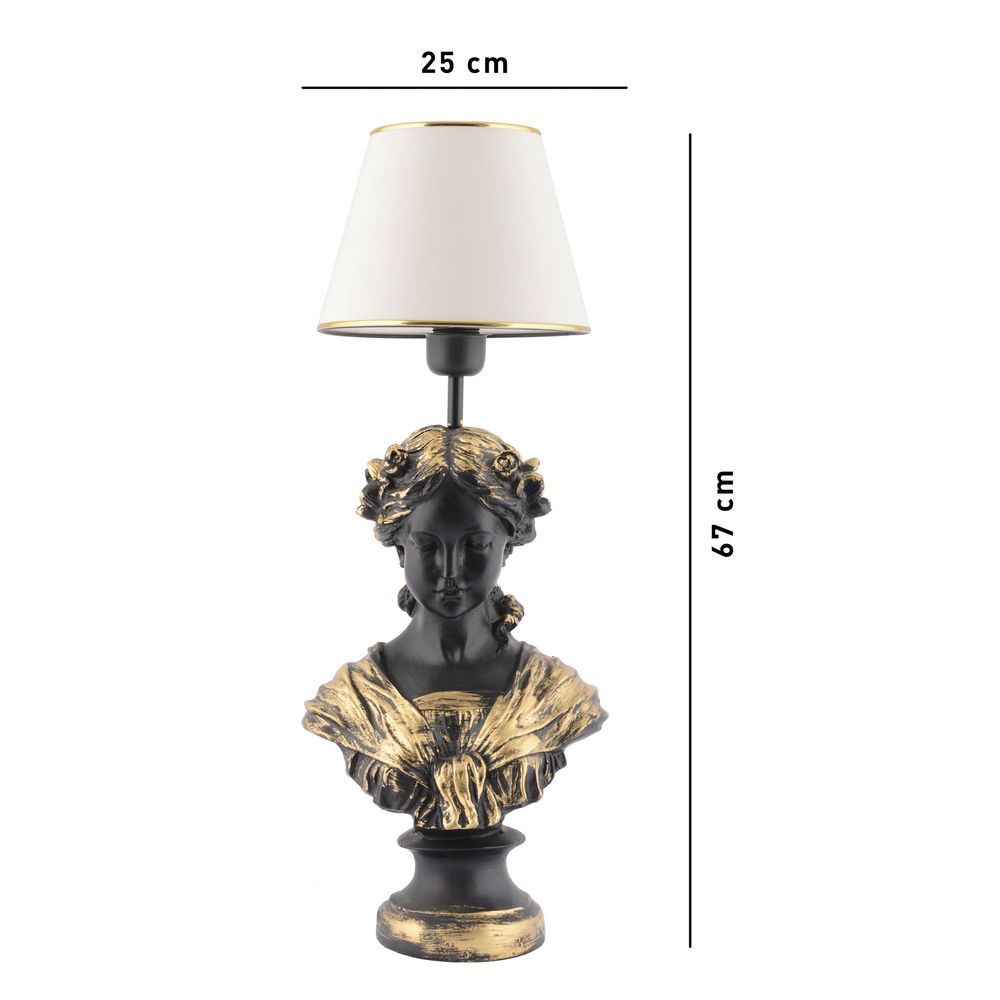Opelya - Stolna Lampa u Bojama Bijela, Crna i Zlatna slika 6