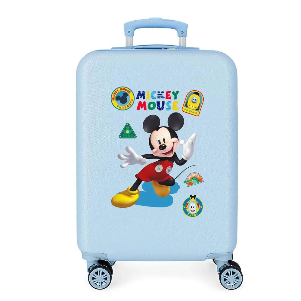 Disney Kofer 55cm ABS, dječiji Mickey All Smile 4021141, svijetlo plavi slika 1