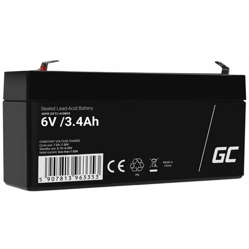 Baterija Green Cell AGM38, 6V, 3.4Ah, VRLA, bez održavanja slika 1