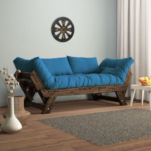 Dvosjed sofa CPT8115-210 - boje: Orah, Plava i Vrtna