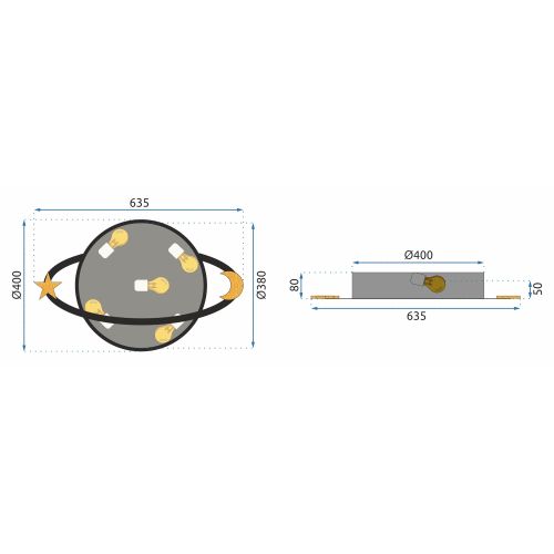 TOOLIGHT Luster svjetiljke White Moon APP867-C slika 12