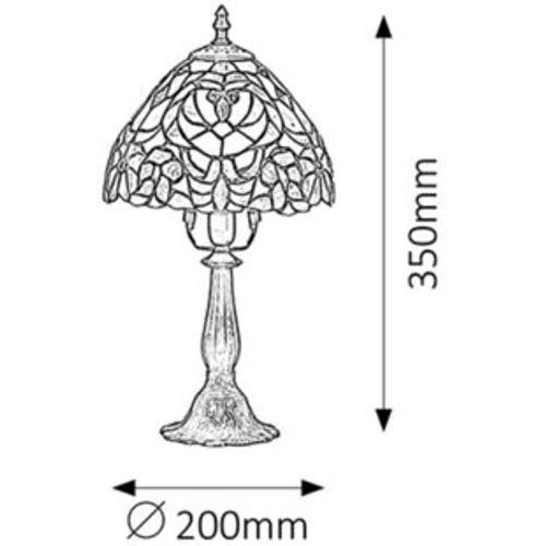 Rabalux Mirella stona lampa E14 40W Klasična rasveta slika 3
