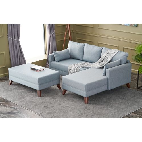 Bella Soft Mini Köşe Right - Plavi Kutni Sofa-Krevet slika 2