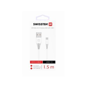 SWISSTEN kabel USB/USB-C, 3.1, 1.5m, bijeli