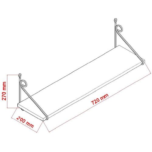 Seramoni - Oak Oak Wall Shelf slika 4