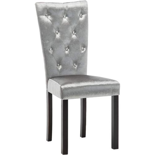 Blagovaonske stolice od baršuna 4 kom srebrne slika 4