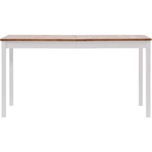 Blagavaonski stol bijelo-smeđi 140 x 70 x 73 cm od borovine slika 3