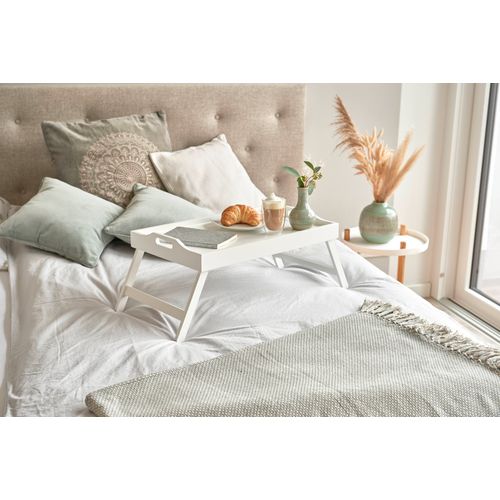 Zeller Pladanj za krevet, bijeli, 56,5x35,5x27cm slika 8