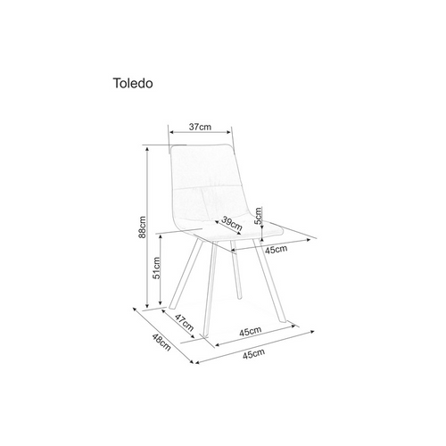 Stolica TOLEDO barš. - zeleno slika 2